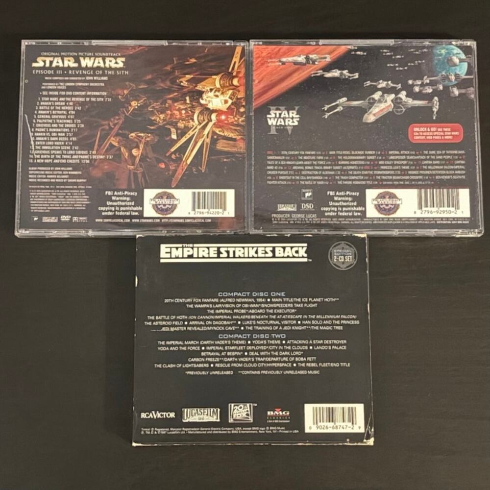 Lot of 3 Star Wars CDs Eps III, IV, and V (sp edition w/book) - Picture 9 of 13